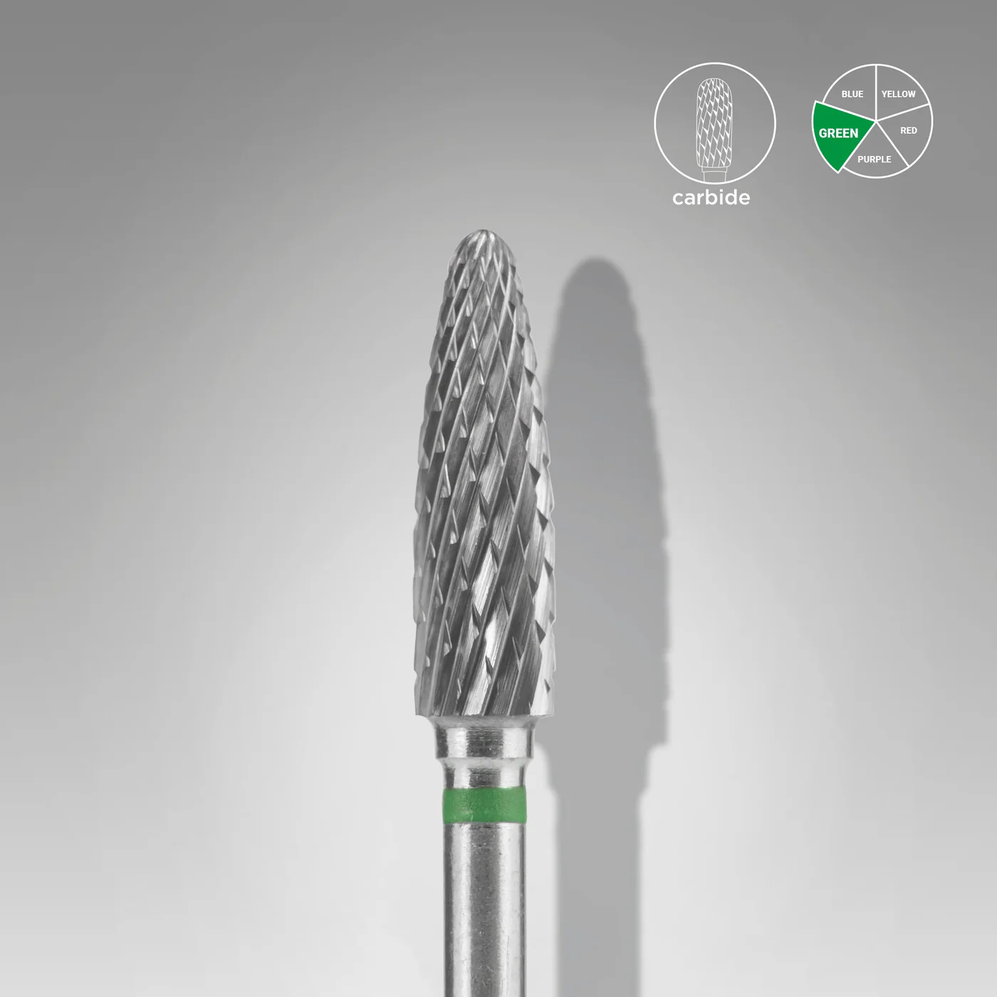 FRÄSERAUFSATZ HARTMETALL BIT HART (GRÜN) 4,0MM VON STALEKS