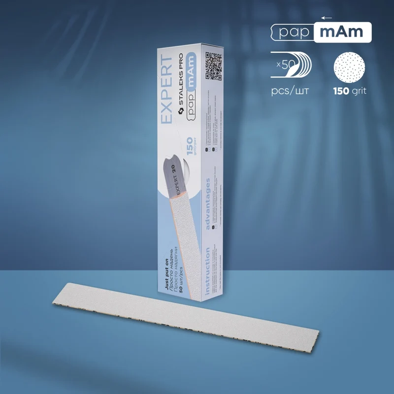 EINWEG-PAPMAM-FEILEN FÜR GERADE NAGELFEILE DFCE-22W STALEKS PRO EXPERT 50 ST