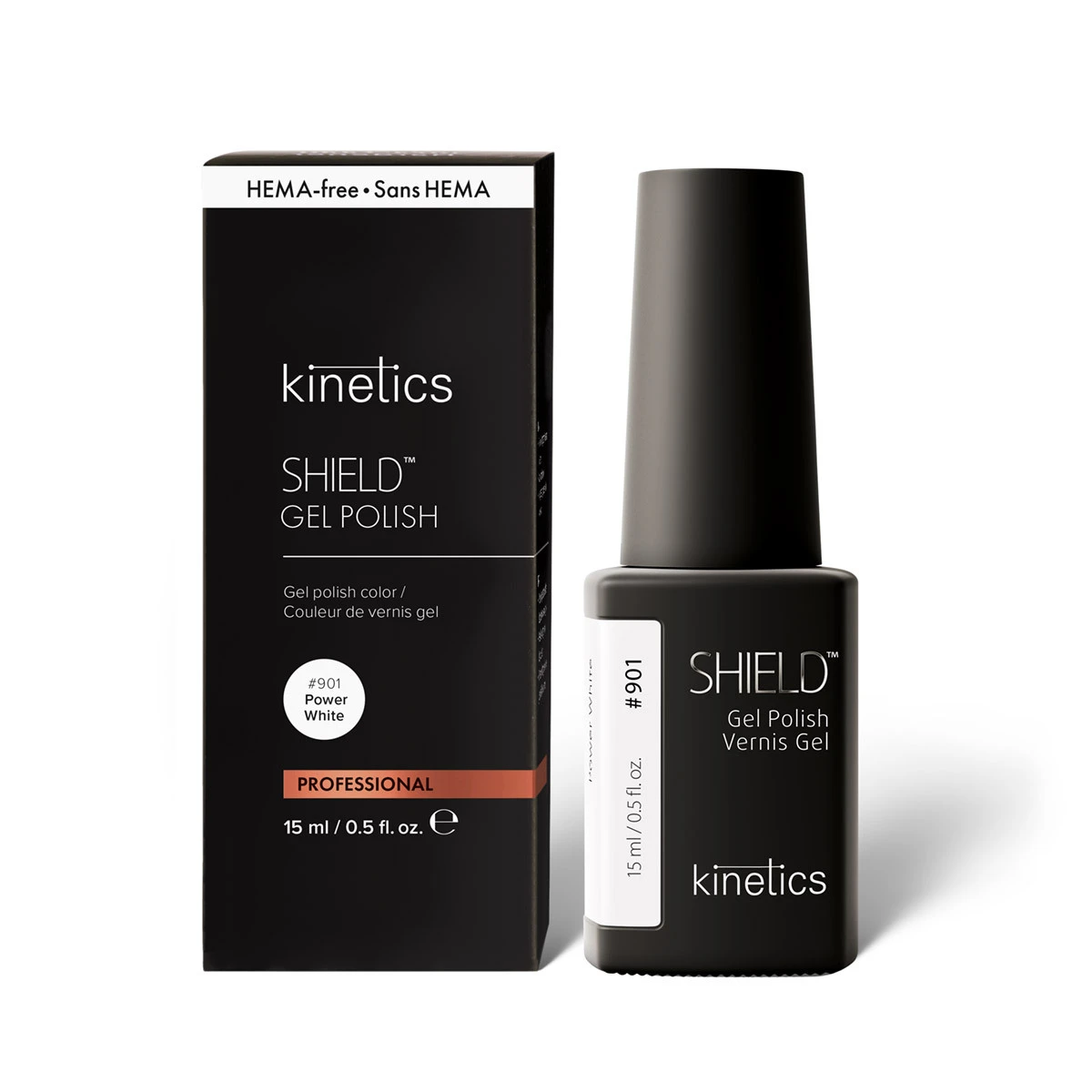 Kinetics SHIELD Gellack #901 Power White Frenchgel weiß15ml