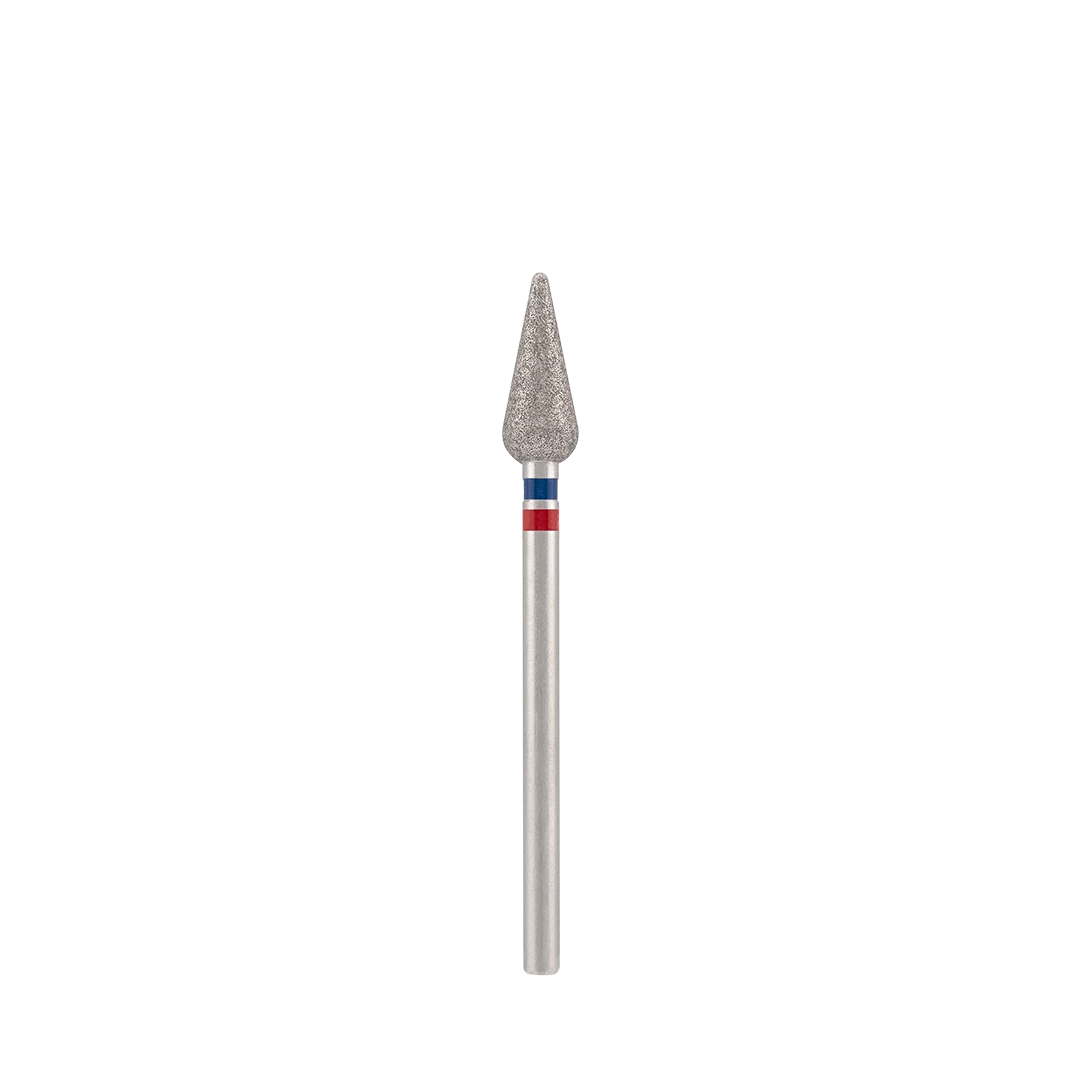 FORCEO Fräser Diamant Bit „Doppeltropfen“ 12mm/5,0mm rot-blau mittel