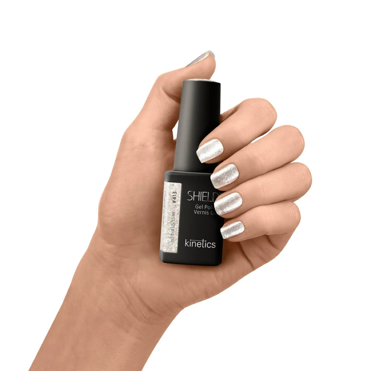 Kinetics SHIELD Gellack #413 Gel Polish Glitter for Breakfast 15ml