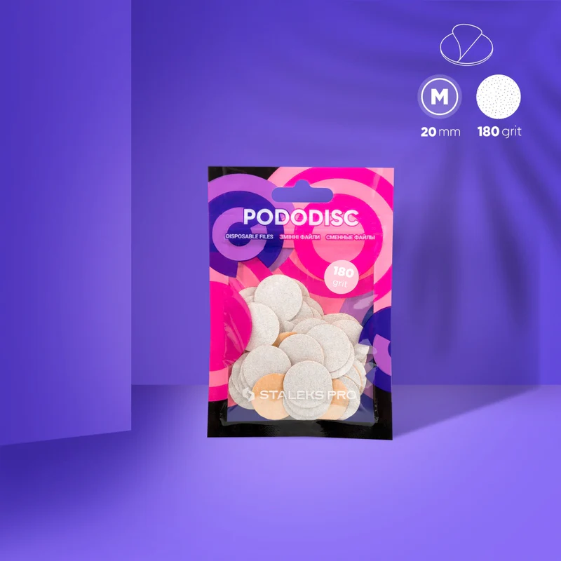 WEISSE ERSATZ SCHLEIFPAPIER FÜR PODO DISC M PDF-20W KÖRNUNG 180 (50 ST.) STALEKS PRO