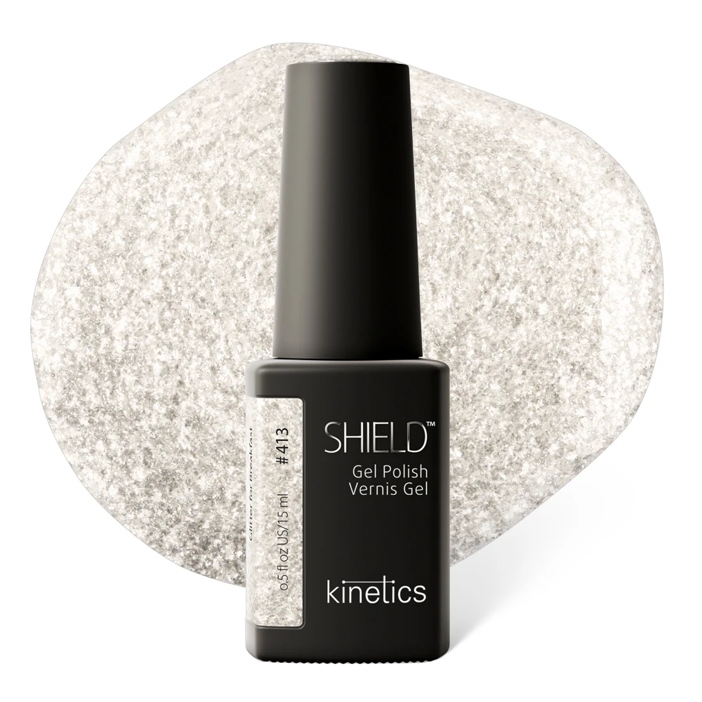 Kinetics SHIELD Gellack #413 Gel Polish Glitter for Breakfast 15ml