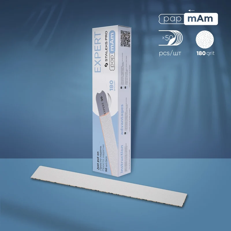 EINWEG-PAPMAM-FEILEN FÜR GERADE NAGELFEILE DFCE-22W STALEKS PRO EXPERT 50 ST