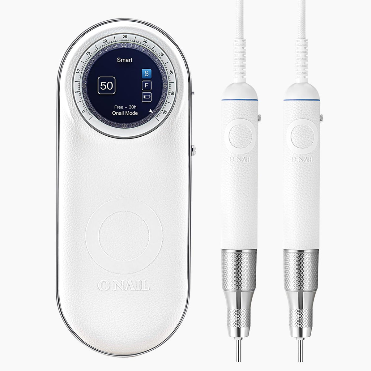 Professionelle Elektrische Nagelfräser für Gelnägel - 2 Handstücke - Kabellose Maniküre mit LCD & 50.000 U/min