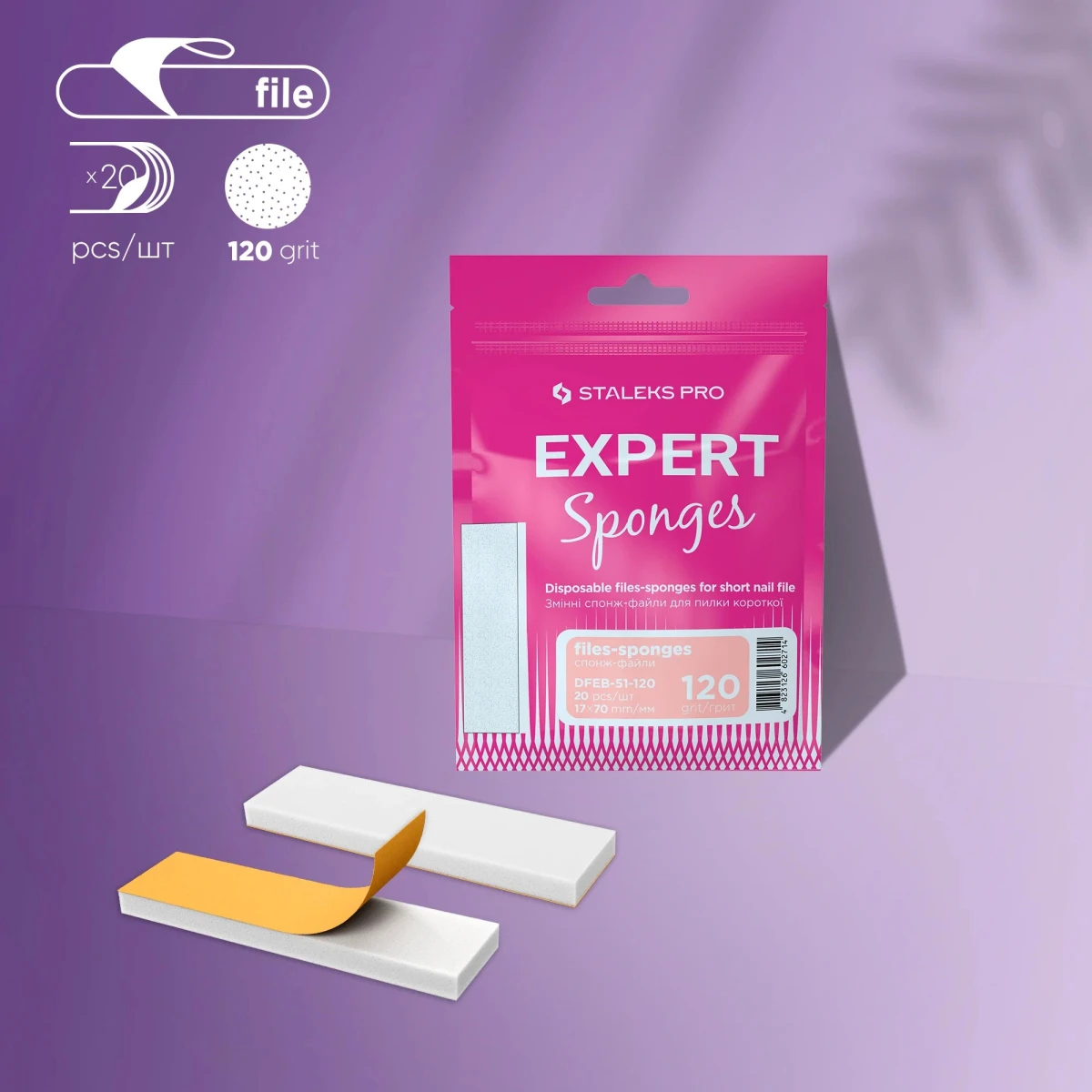 STALEKS Expert Wechselfeilen weiß selbstklebend für Kurzfeile 120grit 20 Stck.